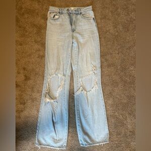 Tall High Waisted Stradivarius straight leg jeans.